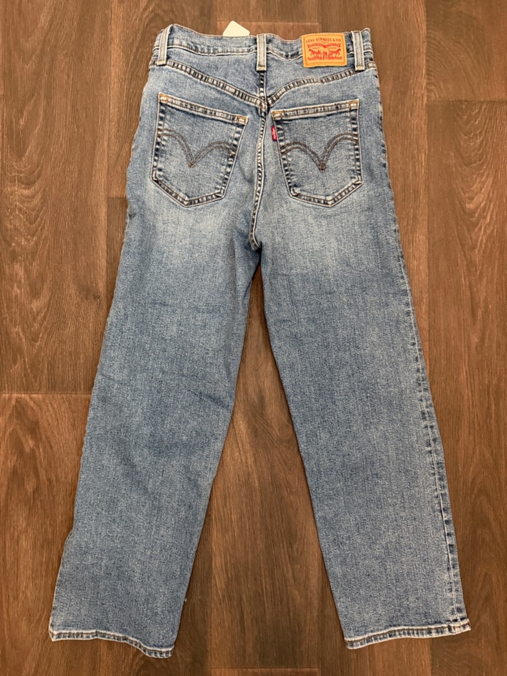 Levi’s Ribcage size 27 High-Rise Light Blue Button-Fly Jeans - Picture 2 of 4